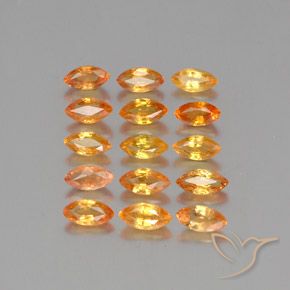 Pedras preciosas de Safira Laranja brilhante natural de 5.93 ct, Marquesa, VVS-VS