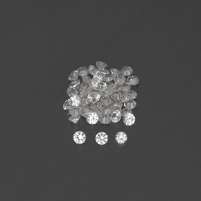 Pedras preciosas de safira branco natural de  ct, corte redondo, VVS-VS