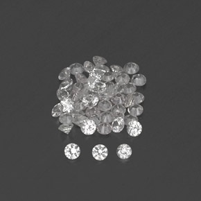 Pedras preciosas de safira branco natural de  ct, corte redondo, VVS-VS