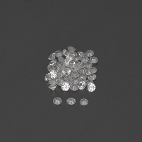 Pedras preciosas de safira branco natural de  ct, corte redondo, VVS-VS