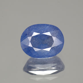 Safira azul natural 2,93ct, corte oval, SI-I1