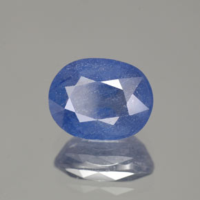 Safira azul natural 2,93ct, corte oval, SI-I1
