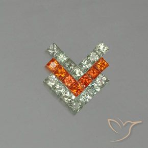2.74ctw Natural Multicolorido Safira, Quadrado, VVS-VS