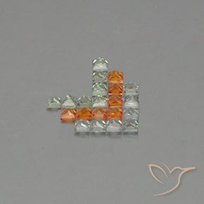 Pedras preciosas de Safira Multicolorido natural de 2.74 ct, Quadrado, VVS-VS