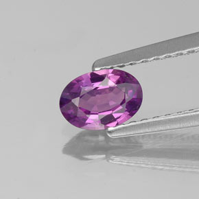 Safira violeta natural 0,54ct, corte oval, VS