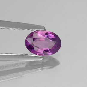 Safira violeta natural 0,54ct, corte oval, VS