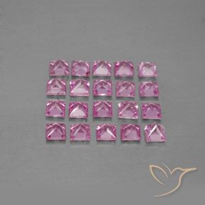 Pedras preciosas de Safira Rosa Intenso natural de 3.48 ct, Quadrado, VVS-VS