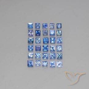 Pedras preciosas de safira azul natural de 5,85 ct, quadrado, VVS-VS