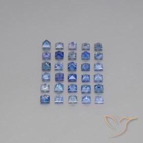 Pedras preciosas de safira azul natural de 5,85 ct, quadrado, VVS-VS