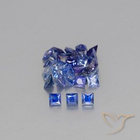 Pedras preciosas de safira azul natural de 4,36 ct, quadrado, VVS-VS