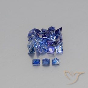 Pedras preciosas de safira azul natural de 4,36 ct, quadrado, VVS-VS