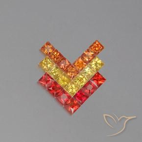 2.55ctw Natural Multicolorido Safira, Quadrado, VVS-VS