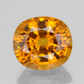 Safira ouro natural 3,84ct, corte oval, VS-SI