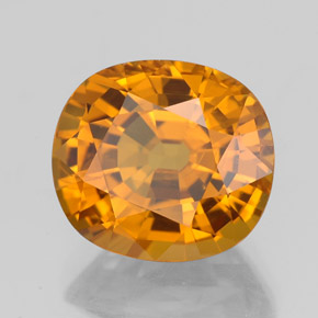 Safira ouro natural 3,84ct, corte oval, VS-SI