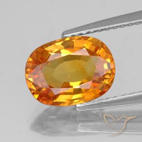 3.03ct Natural Laranja brilhante Safira, oval, VS-SI