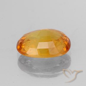 Safira Laranja brilhante Natural 3.03ct, oval, VS-SI