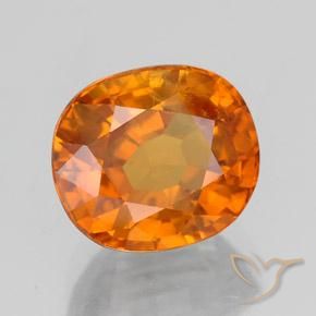 Safira Laranja brilhante Natural 3.23ct, oval, SI