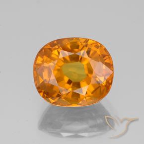 3.27ct Natural Laranja Médio Safira, oval, VS-SI