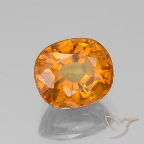 Safira Laranja Médio Natural 3.27ct, oval, VS-SI