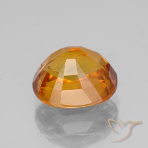 Safira Laranja Médio Natural 3.27ct, oval, VS-SI