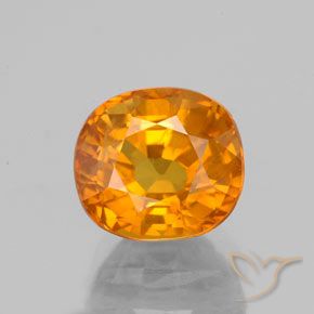 Safira laranja solta de 3,53 quilates, corte oval de 8,6 x 7,8 mm da Tailândia, Photo A