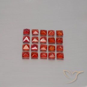 Pedras preciosas de Safira Vermelho brilhante natural de 2.87 ct, Quadrado, VVS-VS