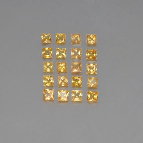 Pedras preciosas de safira amarelo natural de  ct, quadrado, VVS-VS