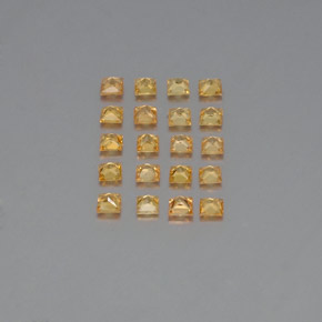 Pedras preciosas de safira amarelo natural de  ct, quadrado, VVS-VS