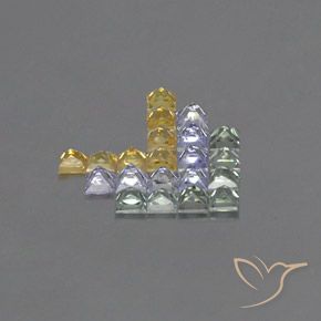 Pedras preciosas de Safira Multicolorido natural de 3.14 ct, Quadrado, VVS-VS