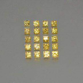 Pedras preciosas de safira ouro natural de  ct, quadrado, VVS-VS