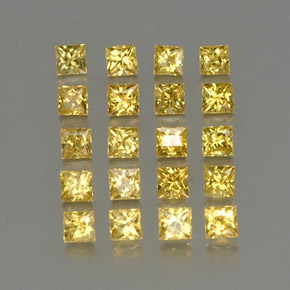 Pedras preciosas de safira ouro natural de  ct, quadrado, VVS-VS