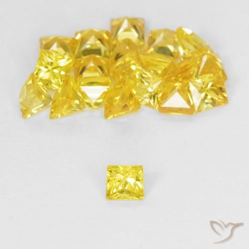 2.53ctw Natural Dourado Safira, Quadrado, VVS-VS