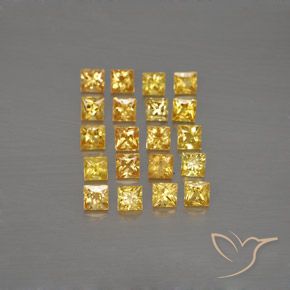 3.03ctw Natural Dourado Safira, Quadrado, VVS-VS