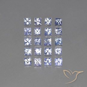 3.22ctw Natural Pastel Azul Safira, Quadrado, VVS-VS