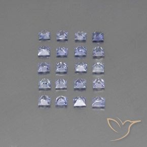 Pedras preciosas de Safira Pastel Azul natural de 3.22 ct, Quadrado, VVS-VS