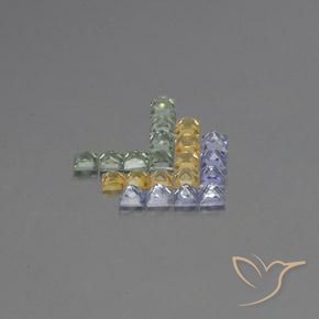 Pedras preciosas de Safira Multicolorido natural de 2.78 ct, Quadrado, VVS-VS