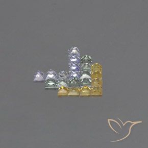 Pedras preciosas de Safira Multicolorido natural de 2.84 ct, Quadrado, VVS-VS