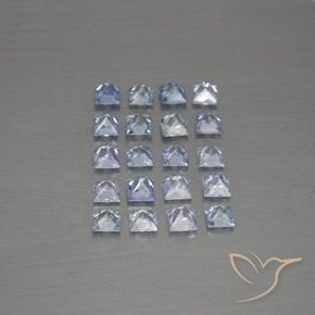 Pedras preciosas de Safira Azul Violeta Claro natural de 3.13 ct, Quadrado, VVS-VS