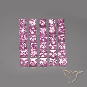 Pedras preciosas de Safira Rosa Intenso natural de 5.00 ct, Quadrado, VVS-VS