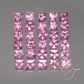 Pedras preciosas de Safira Rosa Intenso natural de 5.00 ct, Quadrado, VVS-VS