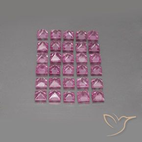 Pedras preciosas de Safira Rosa Intenso natural de 5.00 ct, Quadrado, VVS-VS