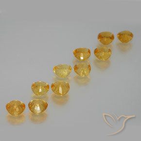 Pedras preciosas de Safira Dourado natural de 4.77 ct, Trilhão, VVS-VS