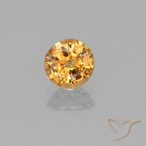 0.86ct Natural Dourado médio Safira, Redondo, VS-SI