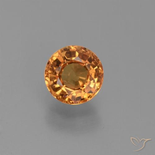 0.73ct Natural Laranja Médio Safira, Redondo, VS