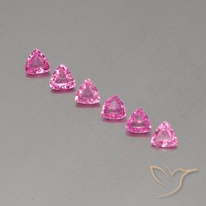 1.51ctw Natural Rosa Intenso Safira, Trilhão, VS