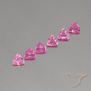 Pedras preciosas de Safira Rosa Intenso natural de 1.51 ct, Trilhão, VS