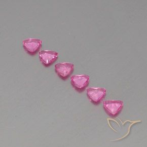Pedras preciosas de Safira Rosa Intenso natural de 1.51 ct, Trilhão, VS