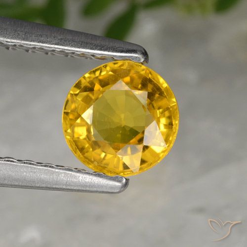 0.64ct Natural Dourado Safira, Redondo, VS