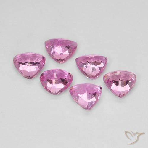 Pedras preciosas de Safira Rosa bem claro natural de 1.79 ct, Trilhão, VS
