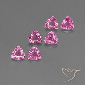 Pedras preciosas de Safira Roxo Real Rosa natural de 1.60 ct, Trilhão, VS
